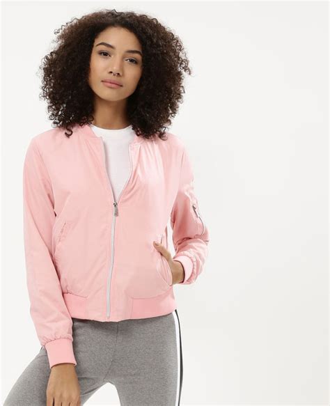 Women Pink Satin Cropped Bomber Varsity Jacket Wholesale Manufacturer ...