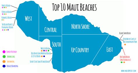 Best Beaches On Maui Map