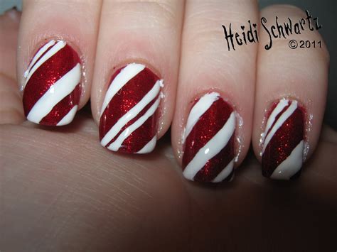 Heidi Schwartz: Candy Cane Nails