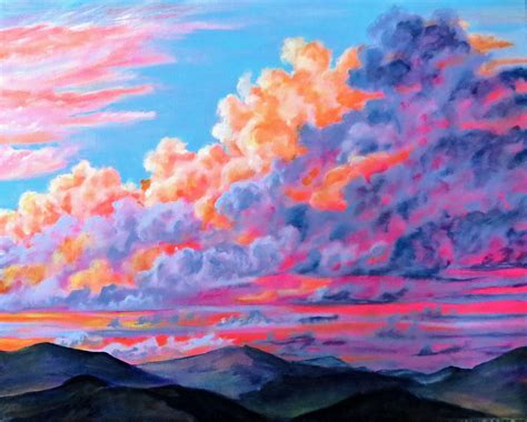 'backlit storm clouds' 16x20 gc | Painting, Cloud painting, Abstract ...