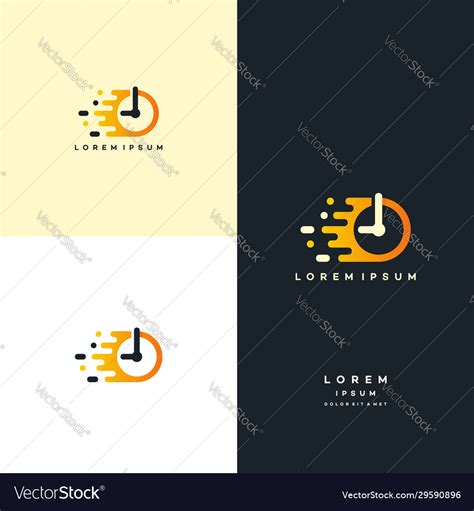 Time management logo design fast logo Royalty Free Vector