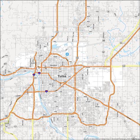 Tulsa County Map With Roads - Cherie Benedikta