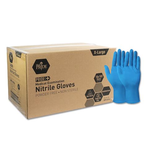 MEDPRIDE Nitrile Gloves Non-Sterile Powder-Free Disposable Latex Free Gloves, XL 1800-Pack ...