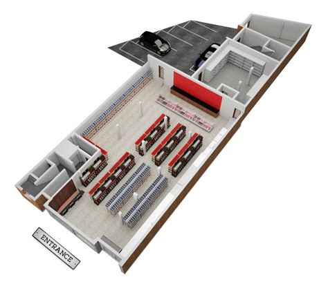 Supermarket, convenience store, grocery store layout/floor plan. Interior design. | Store layout ...