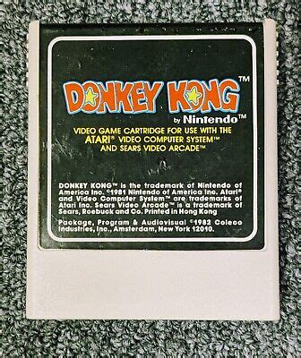 Donkey Kong (Atari 2600, 1982), Official Atari Original Tested! | eBay