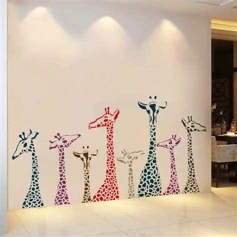 XL Giraffe Removable Self adhesive Kids Bedroom Decals Living Room Furniture Door Window Wall ...