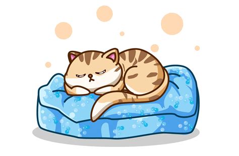 A cat sleeping on the mattress hand drawing 2161795 Vector Art at Vecteezy