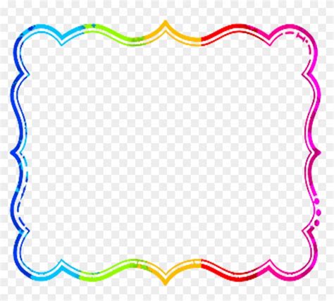 Clip Art Borders Cute - Rainbow Border - Free Transparent PNG Clipart ...