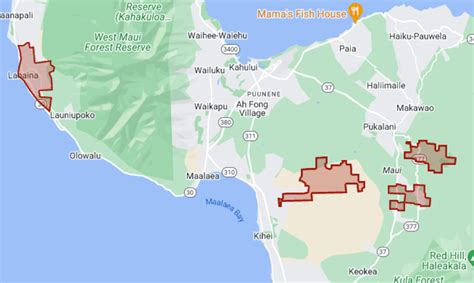 Maui fire map: Where wildfires are burning in Lahaina and upcountry