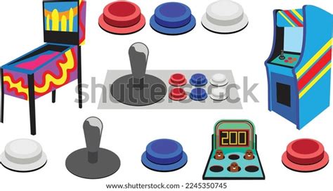 Old School Arcade Game Vector Collection Stock Vector (Royalty Free) 2245350745 | Shutterstock