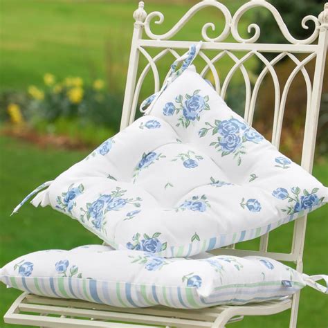 Heritage Blue Floral Spring Garden Bench Cushion By Dibor | notonthehighstreet.com