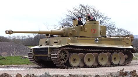 Tiger 131, the currently only Tiger tank in working order. Currently on display at Bovíngton ...