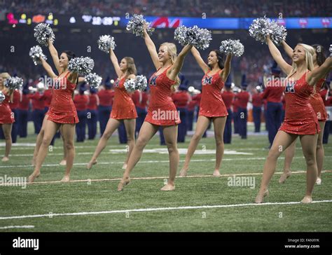 New Orleans, Louisiana, USA. 01st Jan, 2016. Ole Miss dance team member during NCAA Football ...