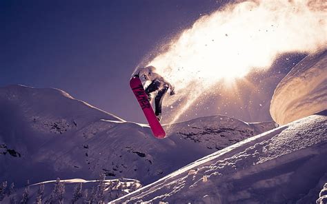 HD wallpaper: white snowboard, snowboarding, mountains, winter, cold temperature | Wallpaper Flare