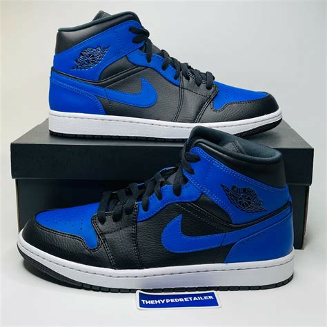 Nike Air Jordan 1 Mid Hyper Royal Blue Black Men's & GS Sizes 554724-077 - Michael Jordan Rookies