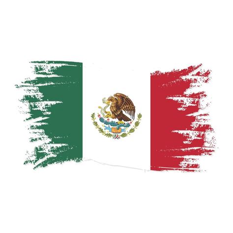 Mexico Flag With Watercolor Brush style design vector 3049825 Vector ...