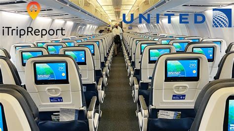 NEW INTERIOR United 757-200 Economy Class Trip Report - YouTube