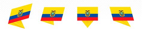 Flag of Ecuador in modern abstract design, flag set. 10693158 Vector Art at Vecteezy