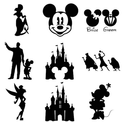 3'' Disney Silhouette Decals | Etsy