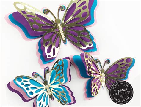 Free 78 Cricut 3D Butterfly Svg SVG PNG EPS DXF File