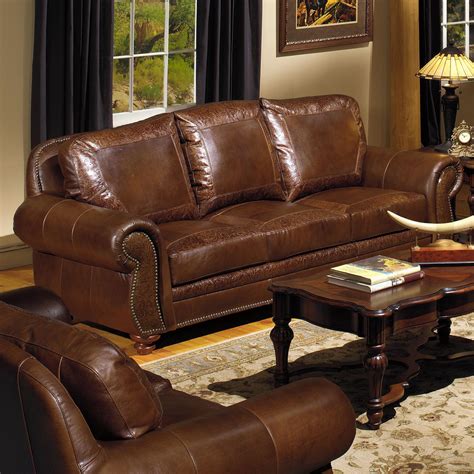 Brown Top Grain Leather Sofa