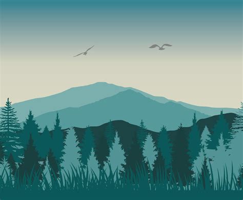 Forest Vector Background Vector Art & Graphics | freevector.com