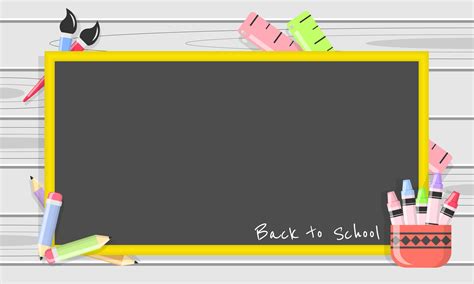 Cute Back To School background with blackboard and copy space area 25675923 Vector Art at Vecteezy