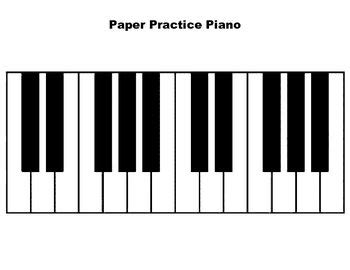 Paper Practice Piano Handout | Piano, Piano teaching, Music class