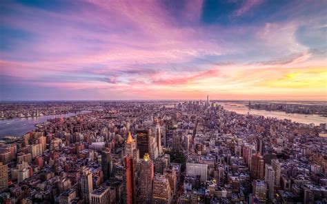 City, Cityscape, New York City, USA, Building, Skyscraper, Clouds, River wallpaper | travel and ...