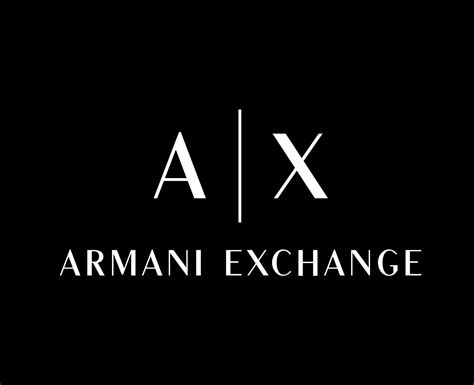 Armani Exchange Brand Clothes Symbol Logo White Design Fashion Vector Illustration With Black ...