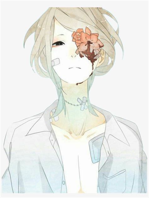 Animeboy Handsome Aesthetic Gore Flower - Aesthetic Depressed Anime ...