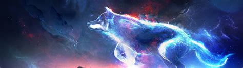 🔥 Download Wolf Fantasy Art 4k Wallpaper by @acurtis | Dual Monitor Wolf Wallpapers, Pokemon ...