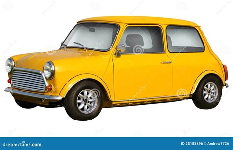 Yellow mini cooper stock photo. Image of mini, retro - 25183896