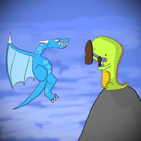 Dragon vs. Dinosaur Collab by mystblade9 on DeviantArt