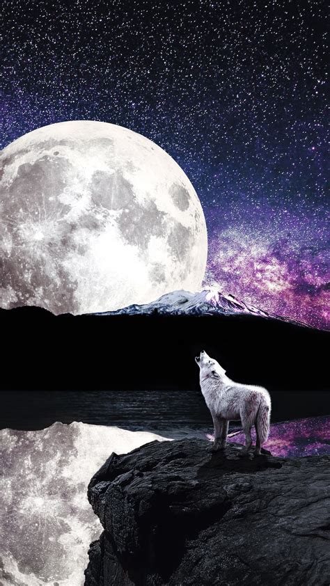 🔥 [0+] Wolf With Moon Wallpapers | WallpaperSafari