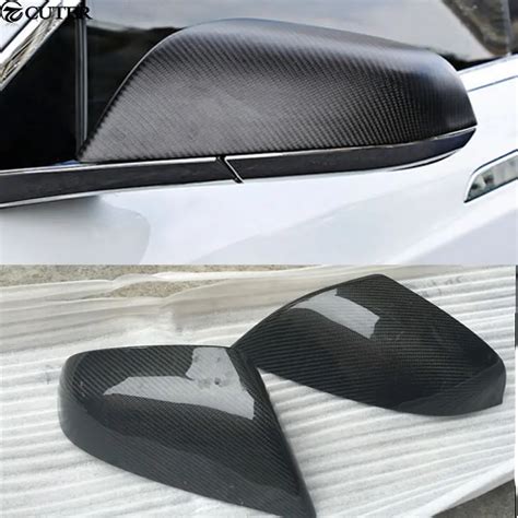 Model X replacement Carbon Fiber Side Mirror Covers Auto Car Mirror ...