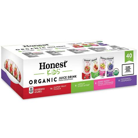 Honest Kids Organic Fruit Juice Drink Boxes, Assorted Flavors (6 oz., 40 ct.) - Walmart.com ...