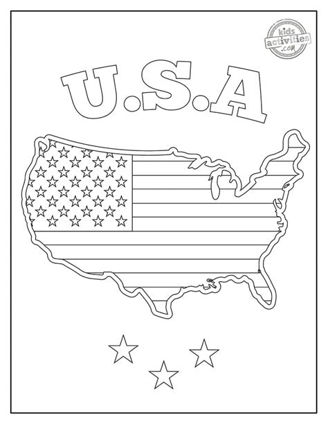 Usa Flag Coloring Coloring Pages