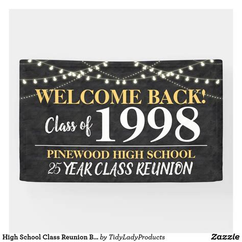 High School Class Reunion Banner | Zazzle | High school class reunion, Class reunion, School ...