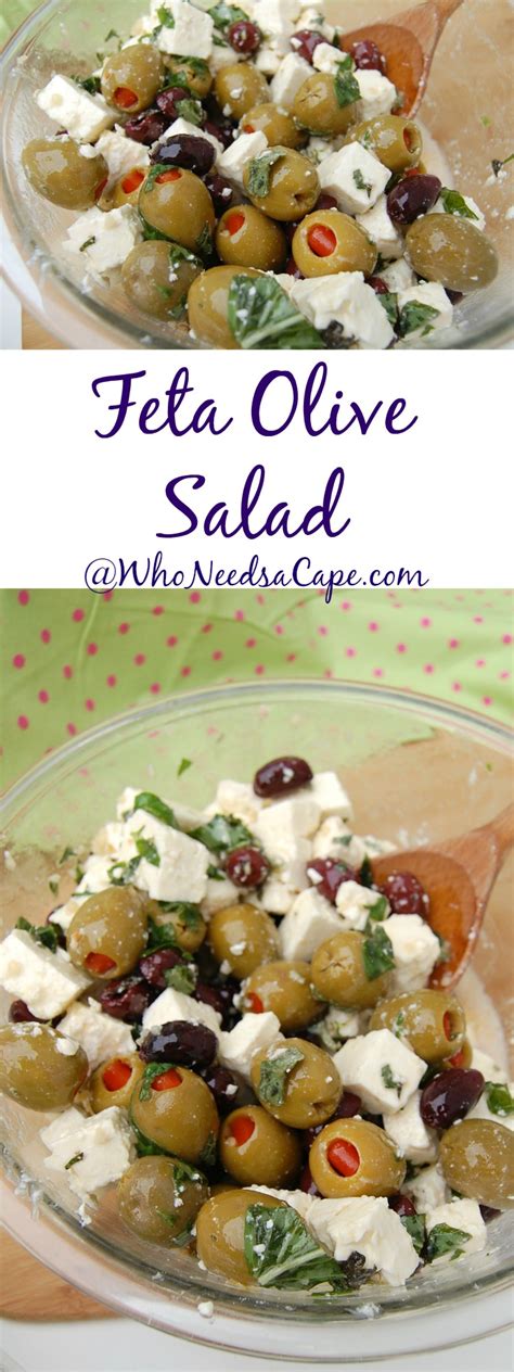 Feta Olive Salad - Who Needs A Cape?