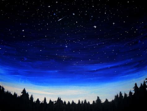 Pin by Hannah Marie on Art | Night sky painting, Sky painting, Watercolor night sky