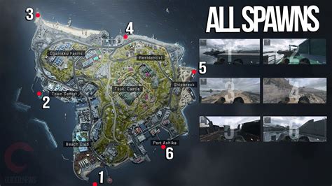 Warzone 2 DMZ: All Player Spawns of the Map Ashika Island