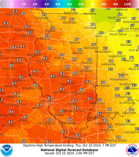 NOAA Graphical Forecast for Illinois