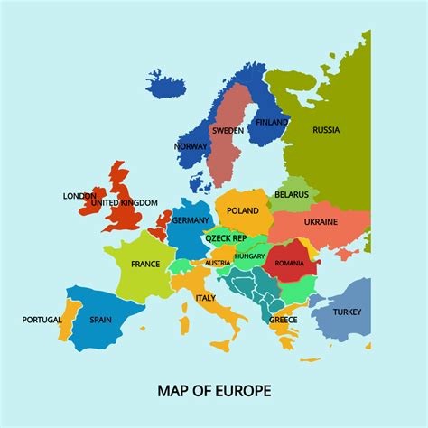 Free Europe Map Capitals Vector Template - Edit Online & Download | Template.net