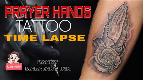 PRAYING HANDS TATTOO - TIME LAPSE #prayinghand #art #blackandgreytattoo #tattoo - YouTube