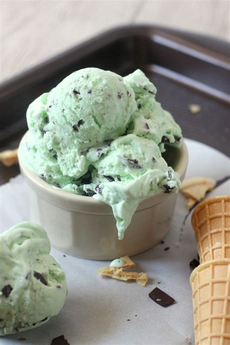 No Churn Mint Chocolate Chip Ice Cream - Chocolate With Grace