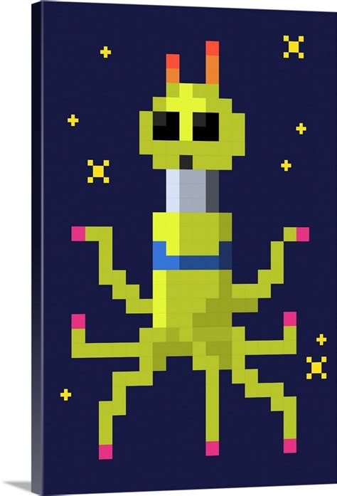 Pixel Alien - 8 Bit Wall Art, Canvas Prints, Framed Prints, Wall Peels | Great Big Canvas