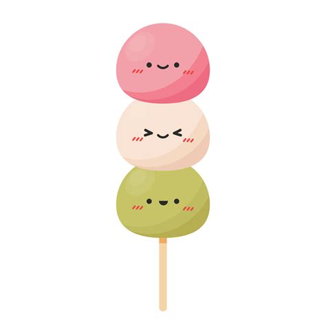 linda mochi dibujos animados vector. mochi icono vector. japonés arroz postre. 20735842 Vector ...