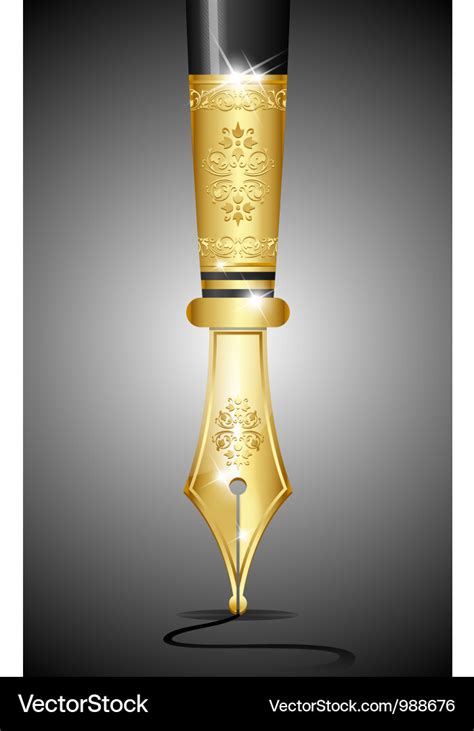 Luxury ink pen tip Royalty Free Vector Image - VectorStock