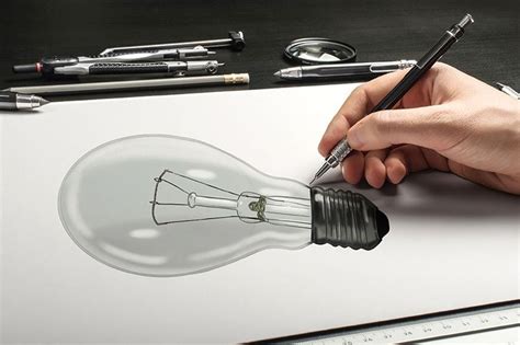 Light Bulb Pencil Drawing